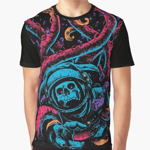 Abstract Skull T-Shirt Design