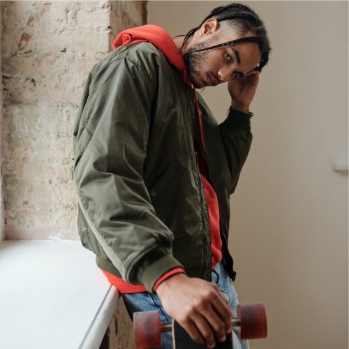 Jaket Bomber Bahan Taslan Hijau